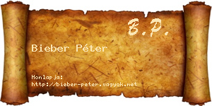 Bieber Péter névjegykártya